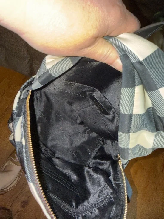 kate spade Black and White Check Backpack - Picture 4 of 7